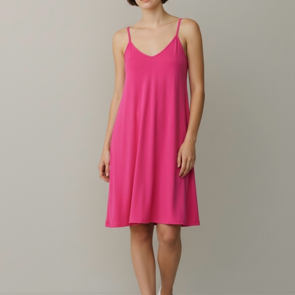 Torrid Vibrant Pink Chemise Relaxing adjustable straps Dress Size 00
